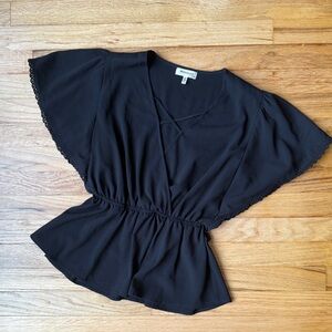 Monteau Black Fit and Flare Top